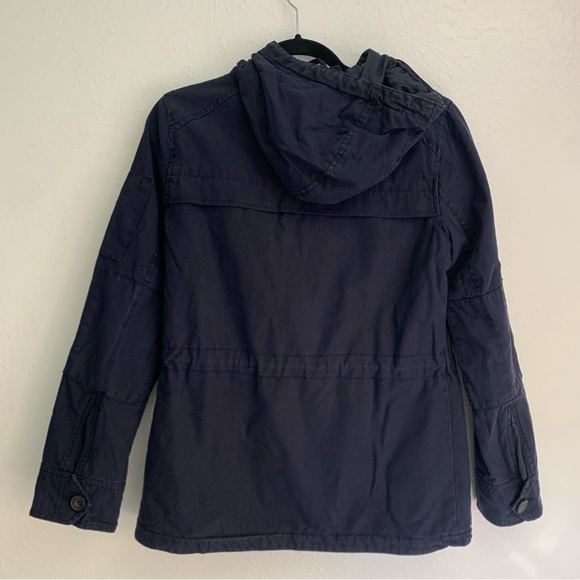 Levis Hooded Military Utility Navy Quilted Interior Jacket Outdoor Winter Warm S - Picture 10 of 16